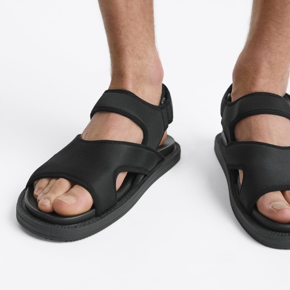 Zara MONOCHROME TECHNICAL SANDALS main image 6